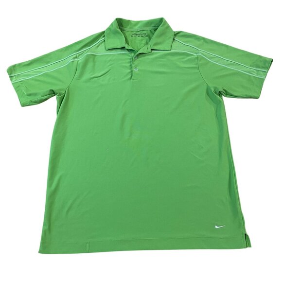 Nike Golf Polo Shirt Men's Size Medium Green Dri-Fit Performance - Picture 1 of 5